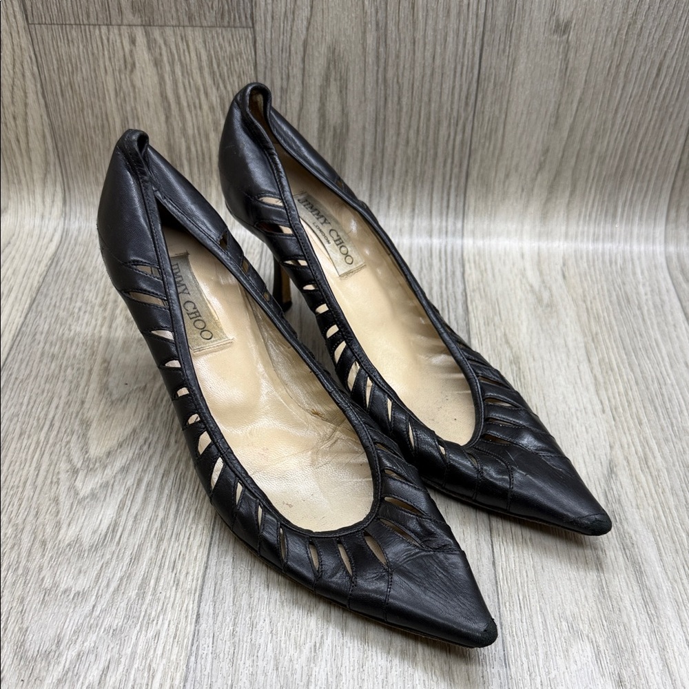 Jimmy Choo Black Cutout Heels